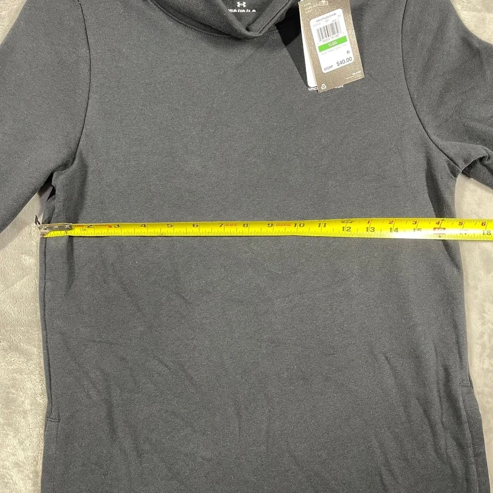 Under Armour Girls Rival Fleece Funnel Neck Tunic‎ Top Black YLG J-G NEW